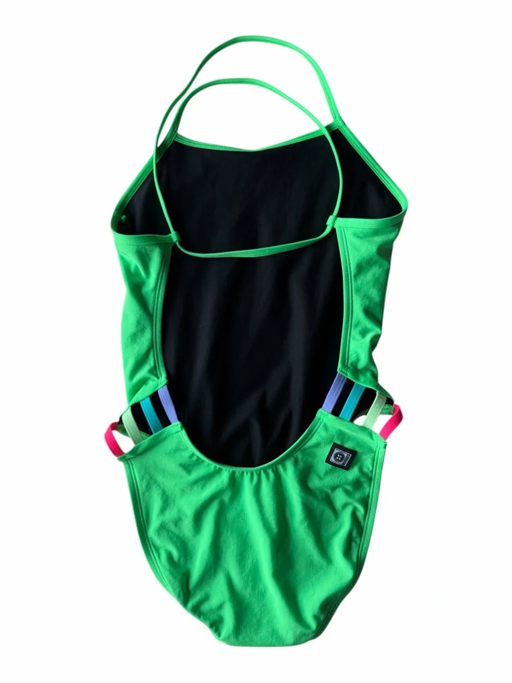 JOLYN Julian 2 Green One Piece Swimsuit Size 30 4/6 Open Back Training Swim